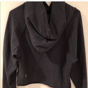 Dark Grey Cropped Hoodie